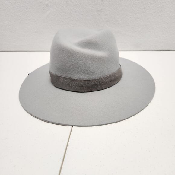 Rag & Bone 100% Wool Zoe Fedora Hat Light Grey Women\ display picture 3
